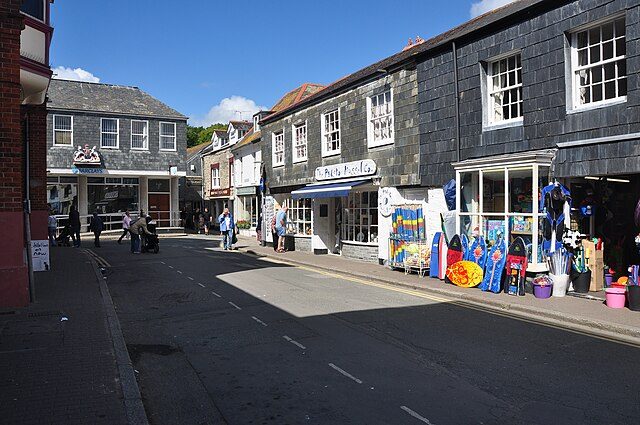 Shops and street scene in Padstow, North Cornwall